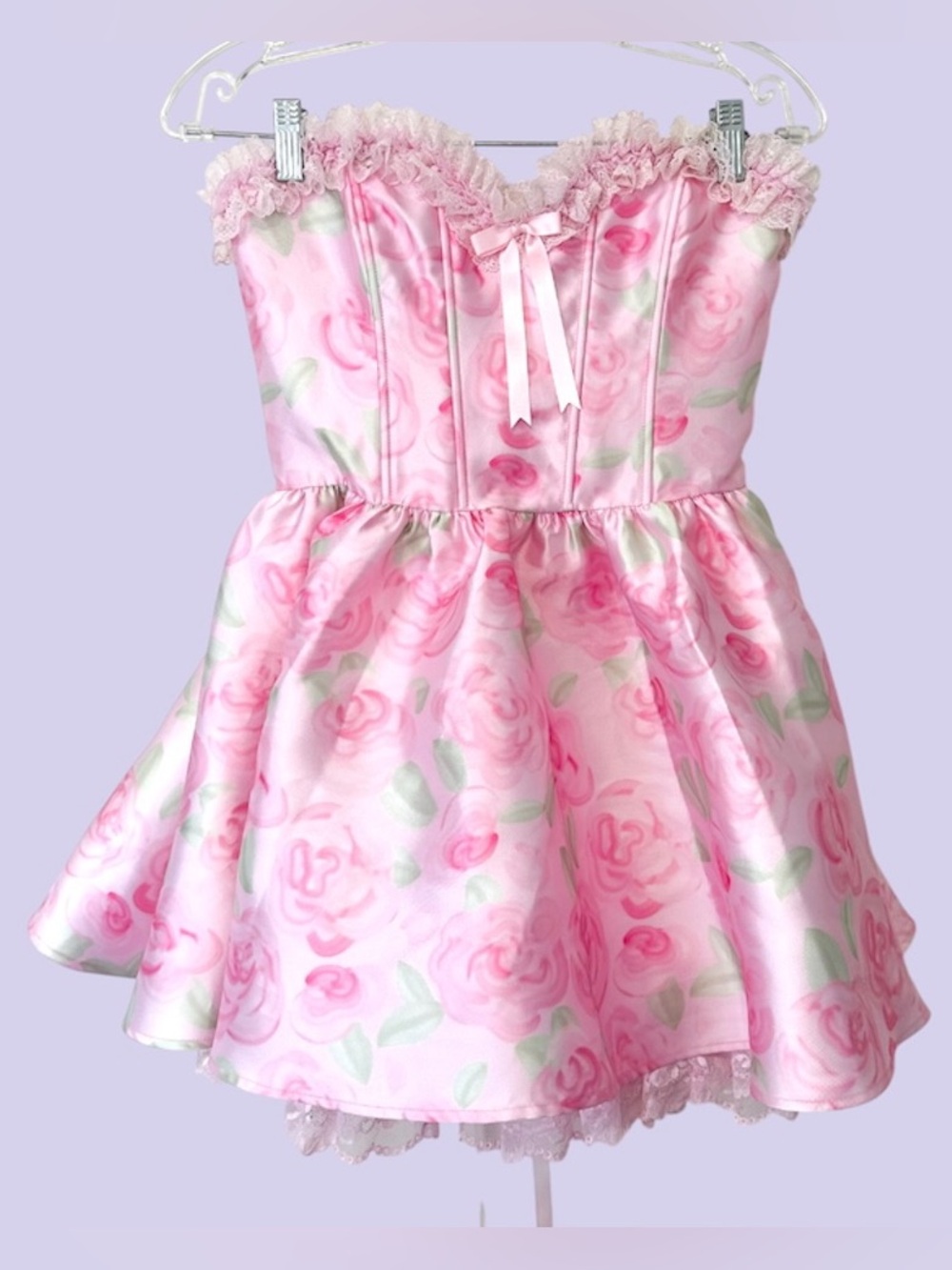 Dolls kill sugar thrillz forever fancy corset dress - pink floral